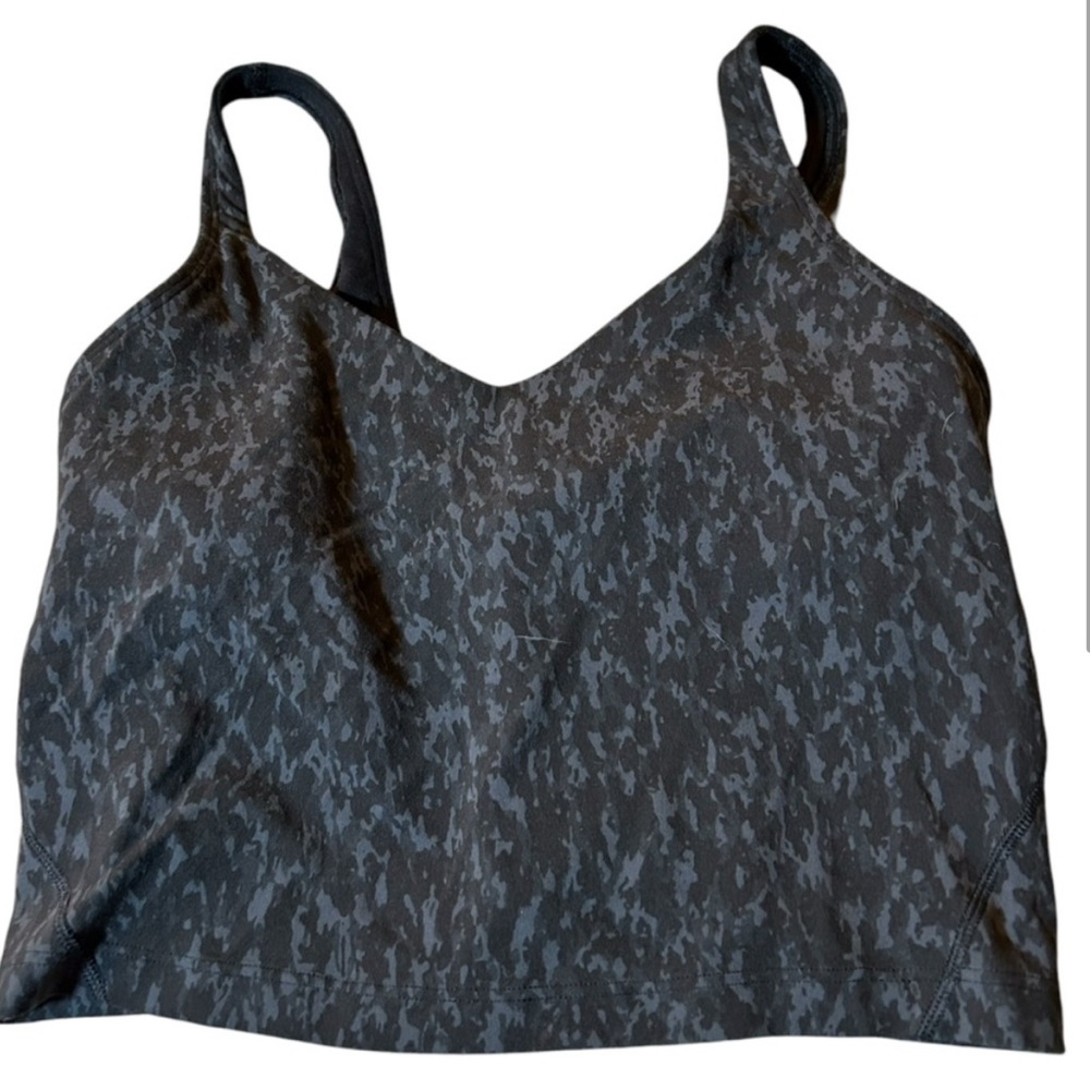 Lululemon Black and Gray Leopard Camo Align Tank  Top
